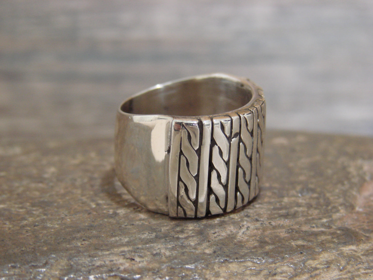 Native American Sterling Silver Ring by Burnside - Size 5.5