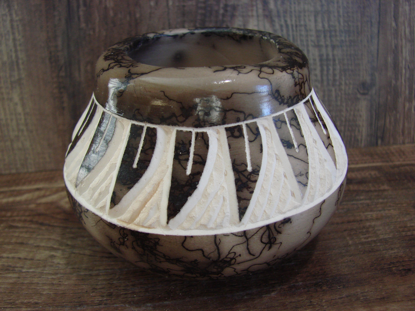 Native American Navajo Indian Horse Hair Pottery by Vail