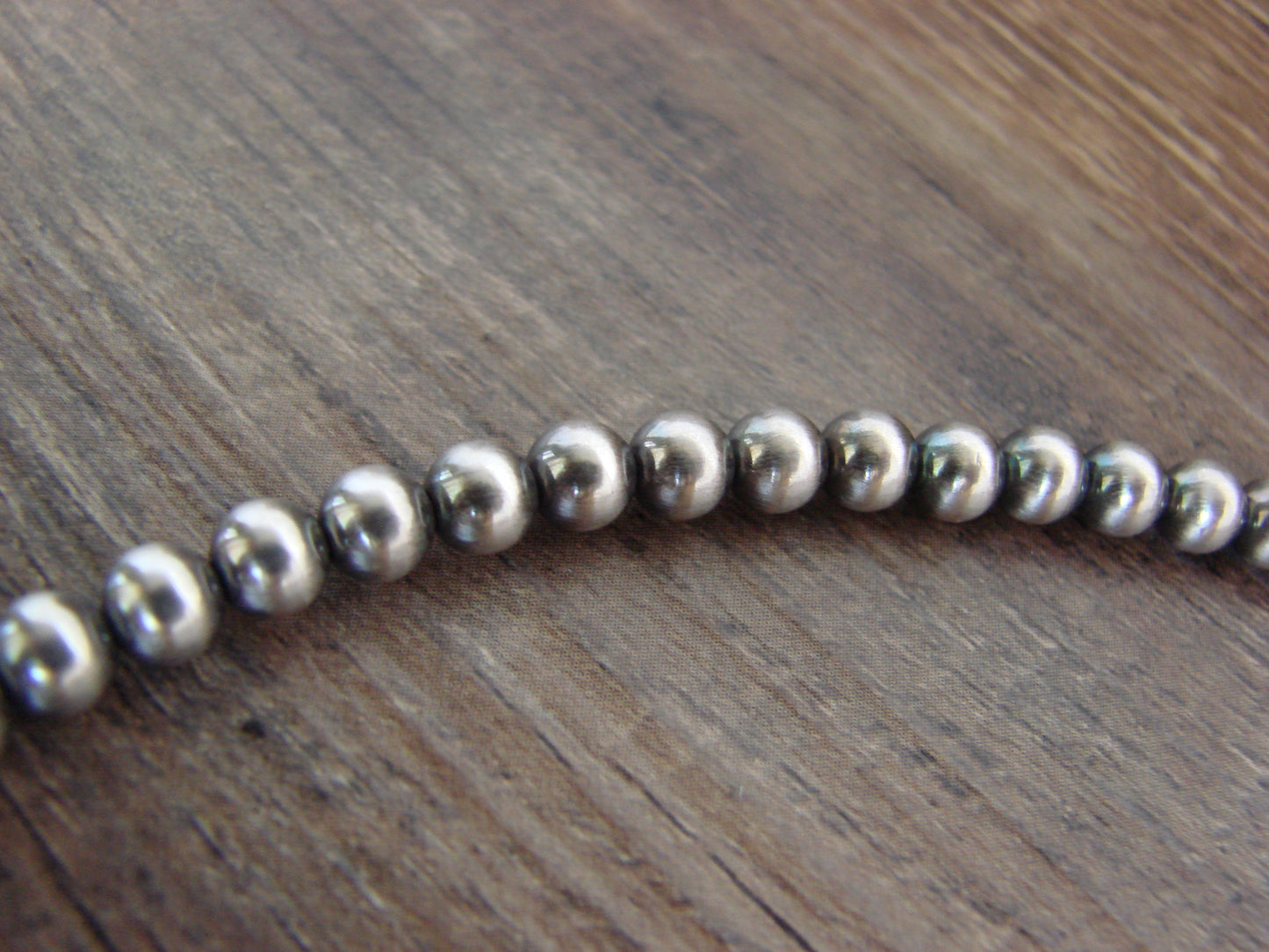 Native American 16" Sterling Silver & Turquoise Navajo Pearl Necklace by McCarthy