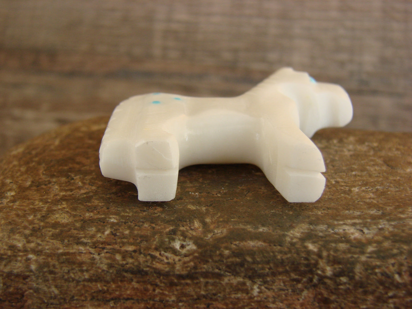 Native American Zuni Indian Hand Carved Horse Marble Fetish by Etsate