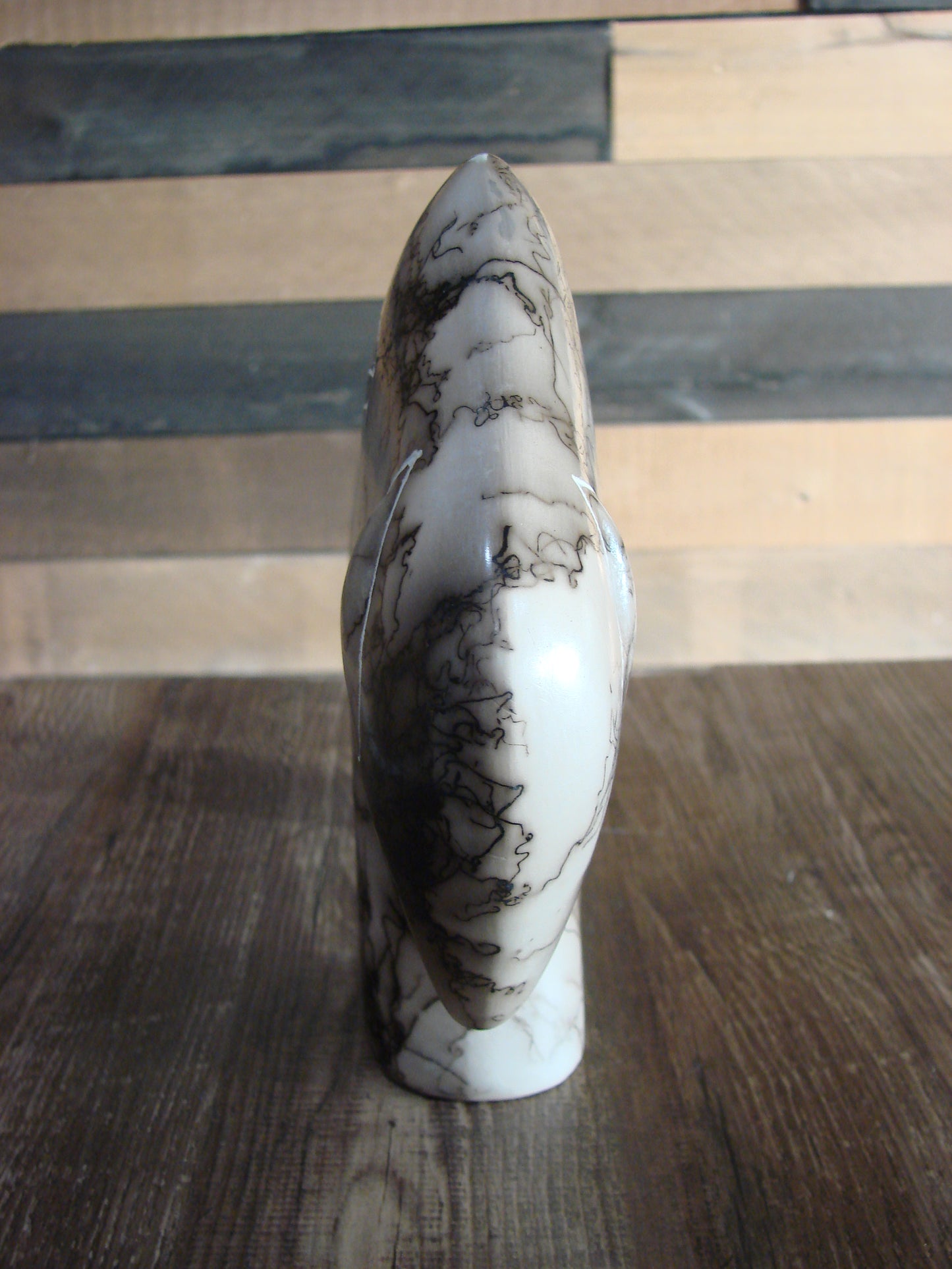 Native American Pottery Horse Hair Buffalo Sculpture by Yellow Corn