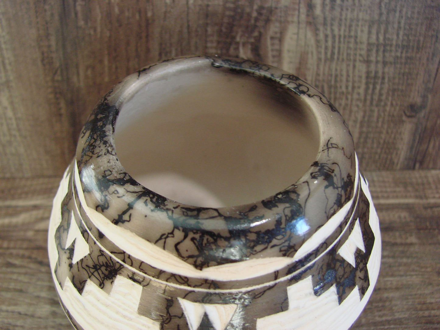 Native American Navajo Indian Horse Hair Pottery by Vail