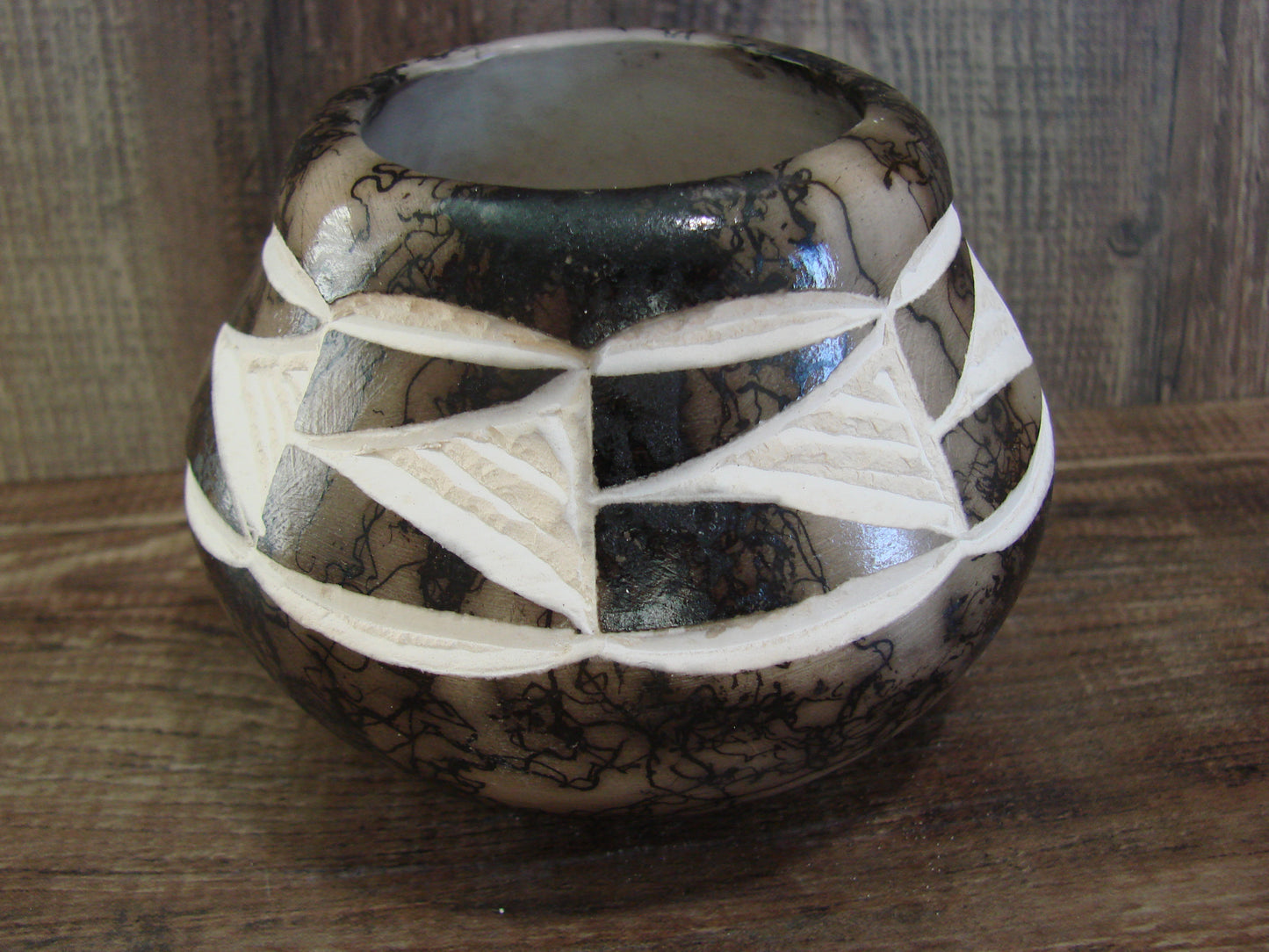 Native American Navajo Indian Horse Hair Pottery by Vail