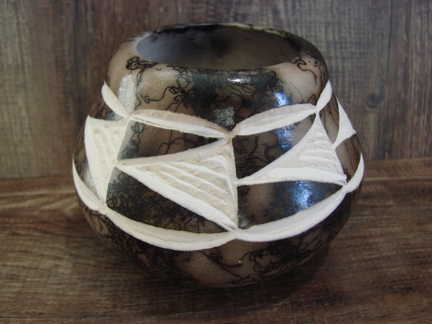 Native American Navajo Indian Horse Hair Pottery by Vail