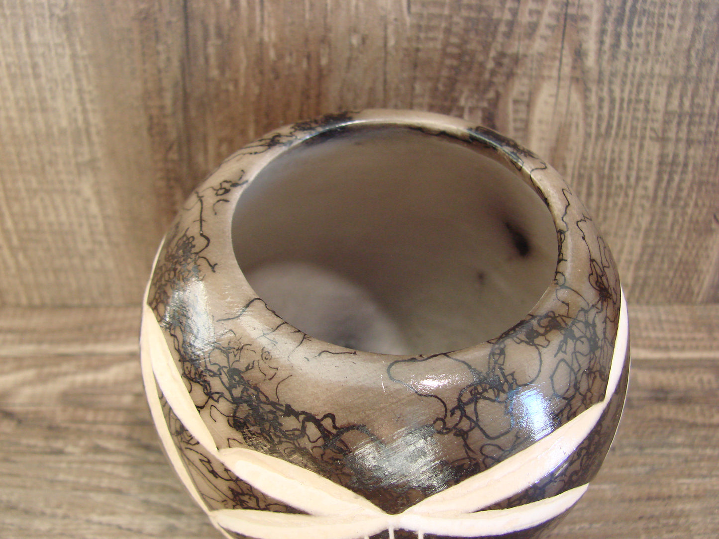 Native American Navajo Indian Horse Hair Pottery by Vail