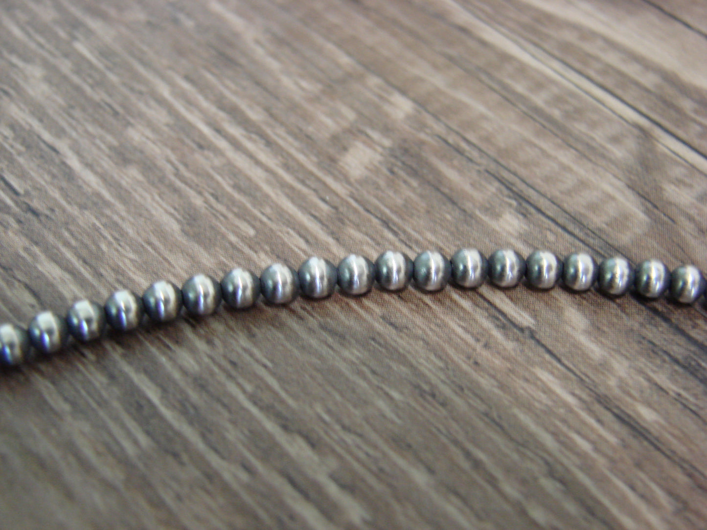 Native American Sterling Silver 3mm Navajo Pearl 20" Necklace - Mariano