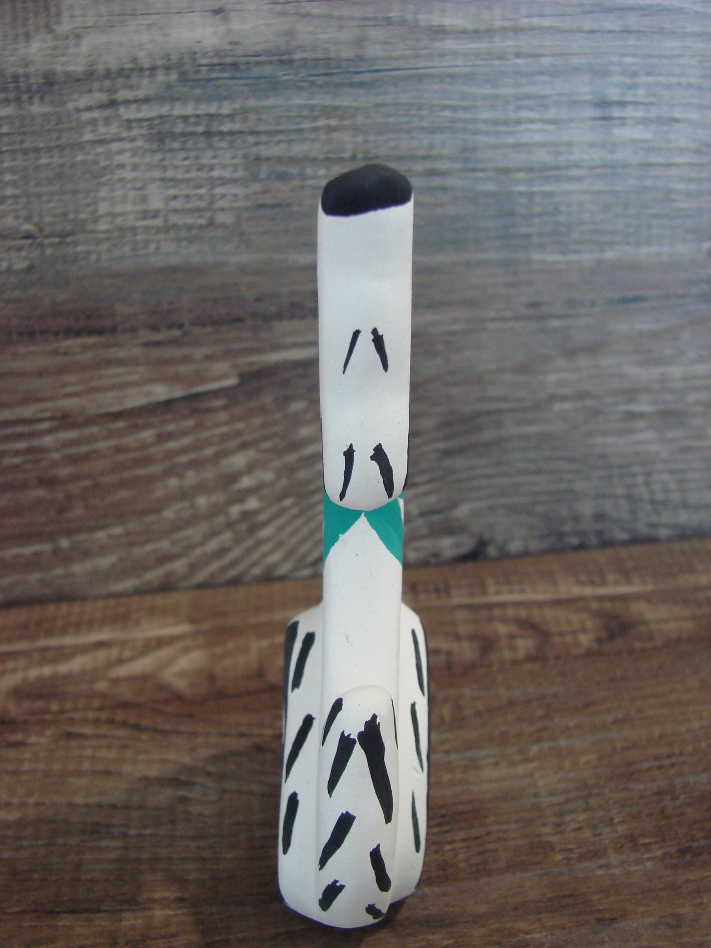 Small Native American Hand Painted Acoma Coyote Pottery by Chino