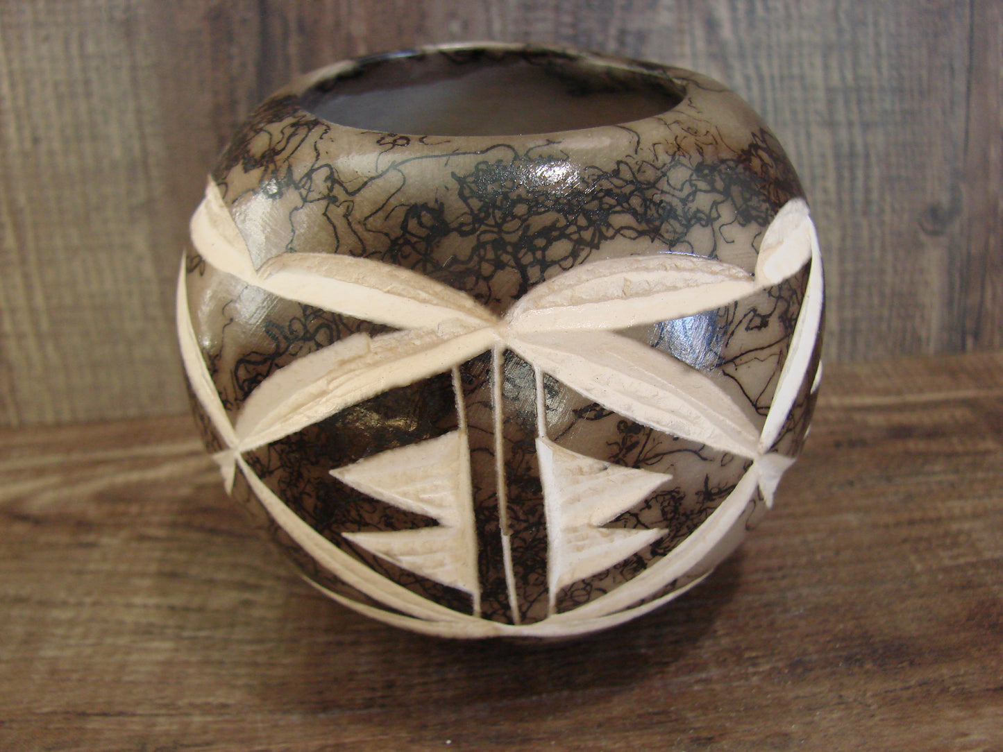 Native American Navajo Indian Horse Hair Pottery by Vail