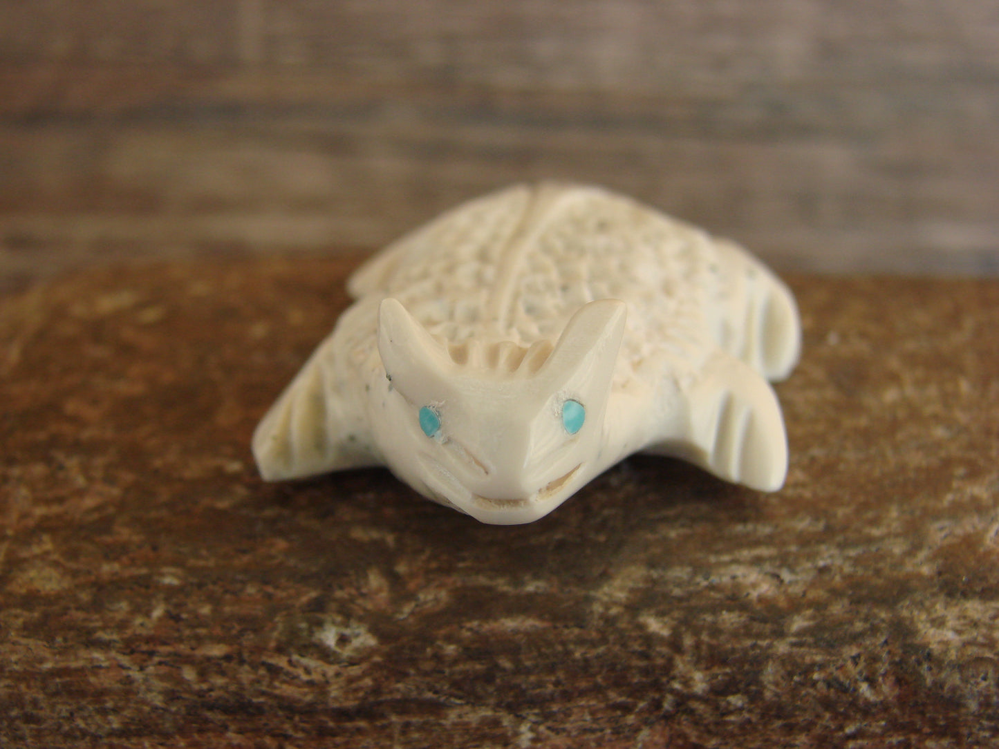 Native American Zuni Fish Rock Horned Toad Fetish - Livingston