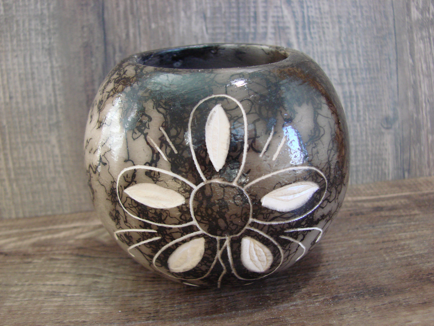 Native American Navajo Indian Horse Hair Pottery by Vail