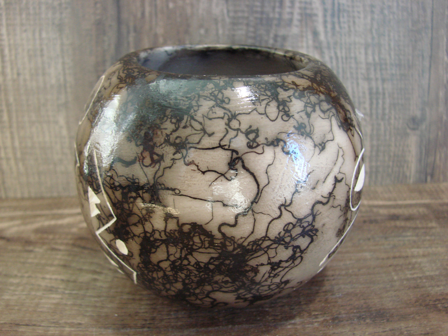 Native American Navajo Indian Horse Hair Pottery by Vail