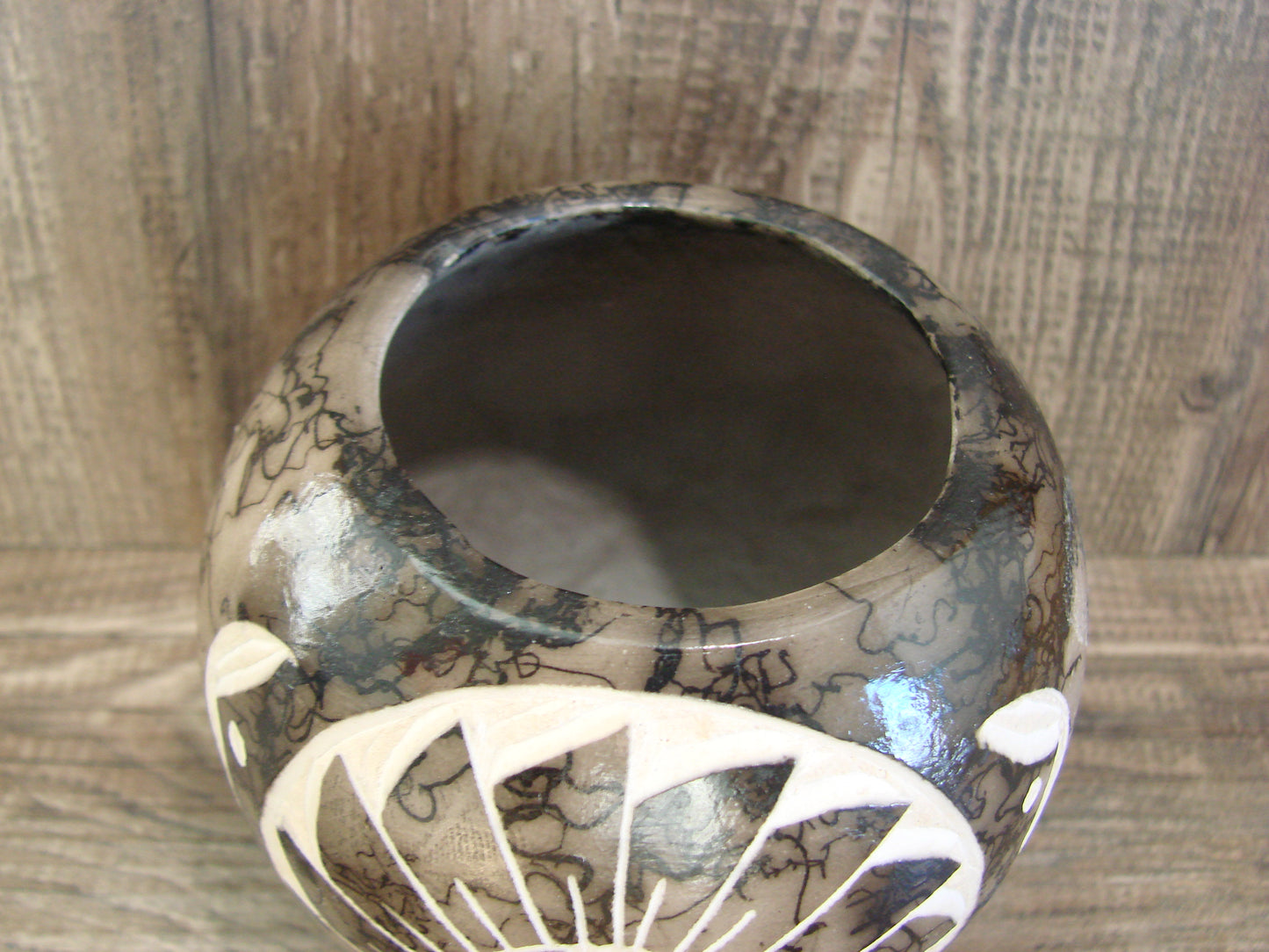 Native American Navajo Indian Horse Hair Pottery by Vail