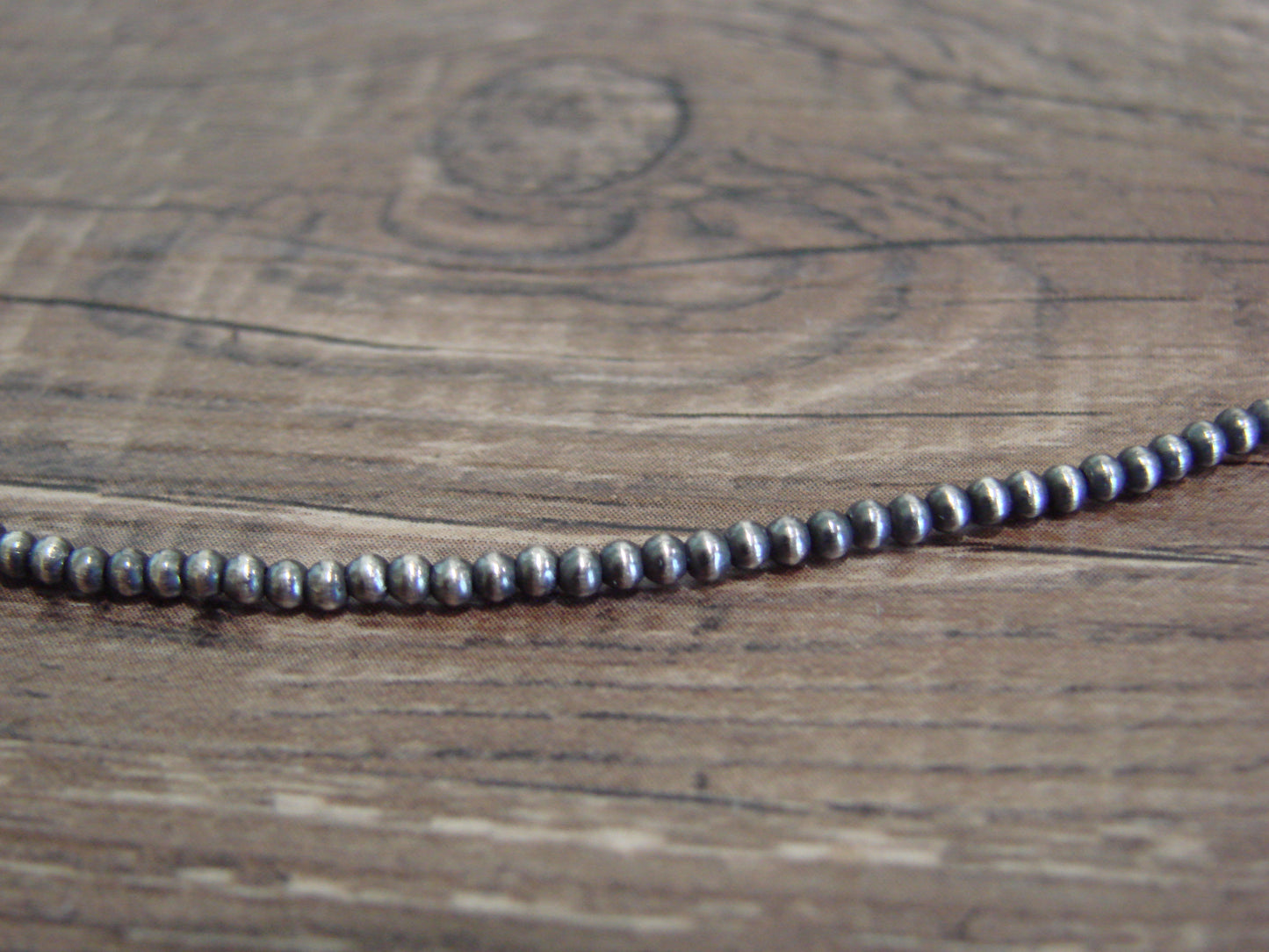 Native American Sterling Silver 2mm Navajo Pearl 18" Necklace - Mariano