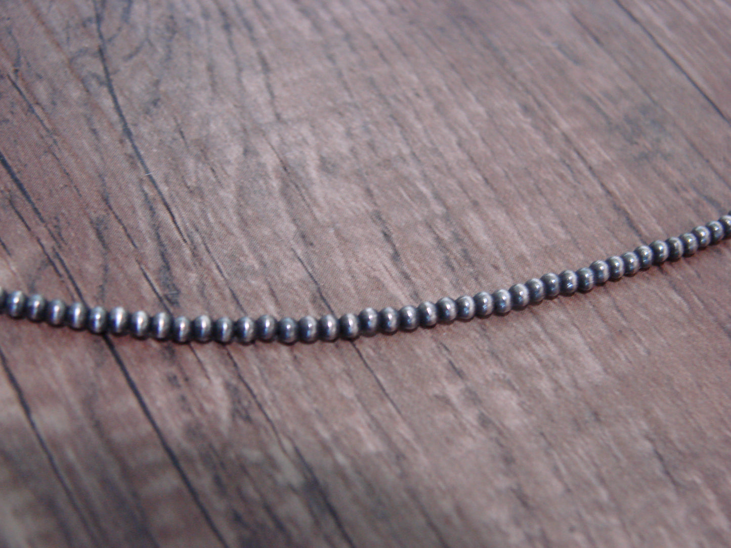 Native American Sterling Silver 2mm Navajo Pearl 18" Necklace - Mariano