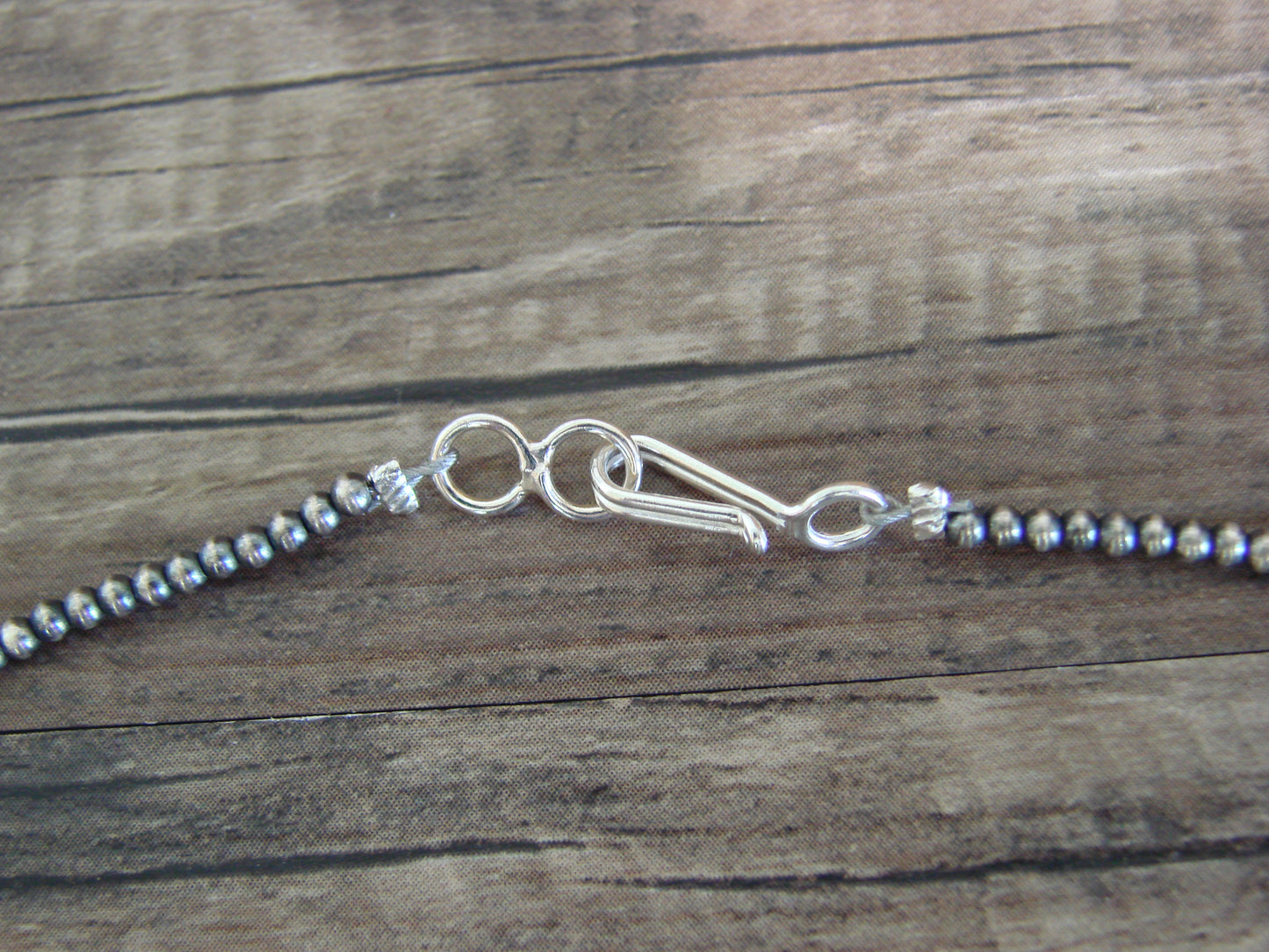 Native American Sterling Silver 2mm Navajo Pearl 18" Necklace - Mariano