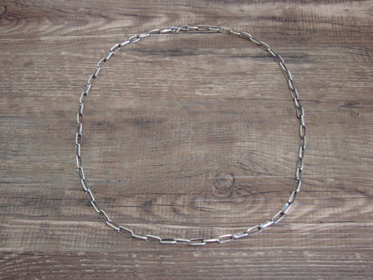 Native American Sterling Silver 20" Link Chain Link Necklace - Yazzie
