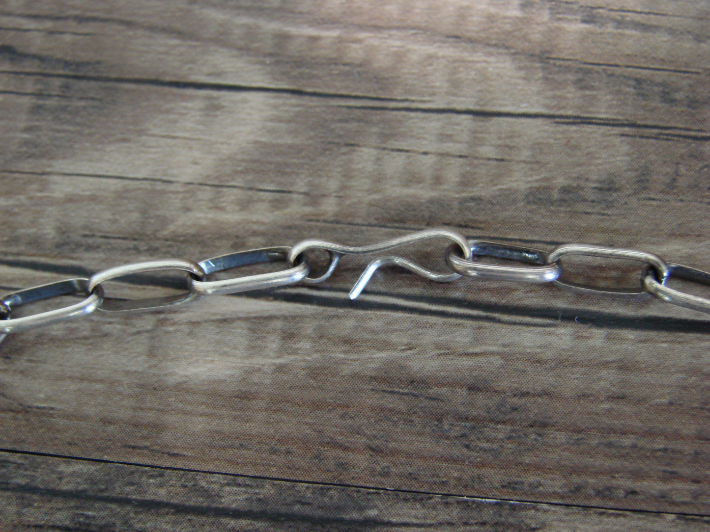 Native American Sterling Silver 20" Link Chain Link Necklace - Yazzie