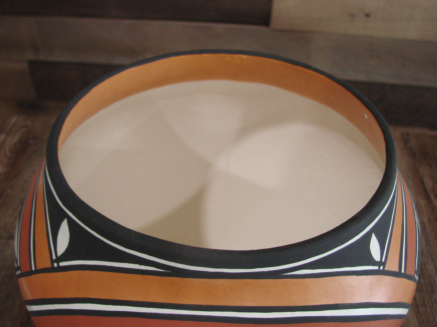 Native American Hand Coiled Fine Line Hand Painted Pottery by Joe