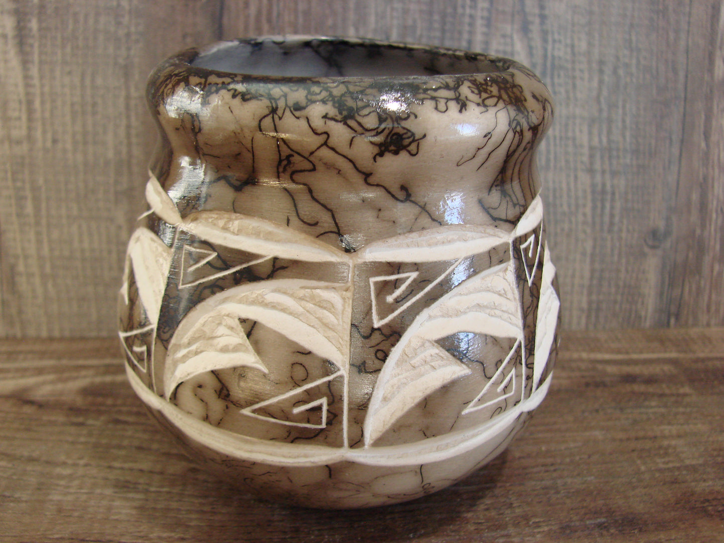 Native American Navajo Indian Horse Hair Pottery by Vail