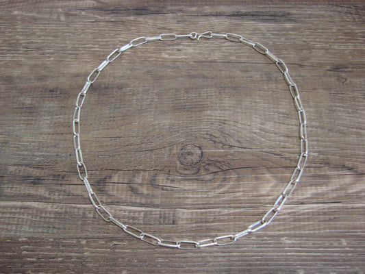 Native American Sterling Silver 16" Link Chain Link Necklace - Yazzie