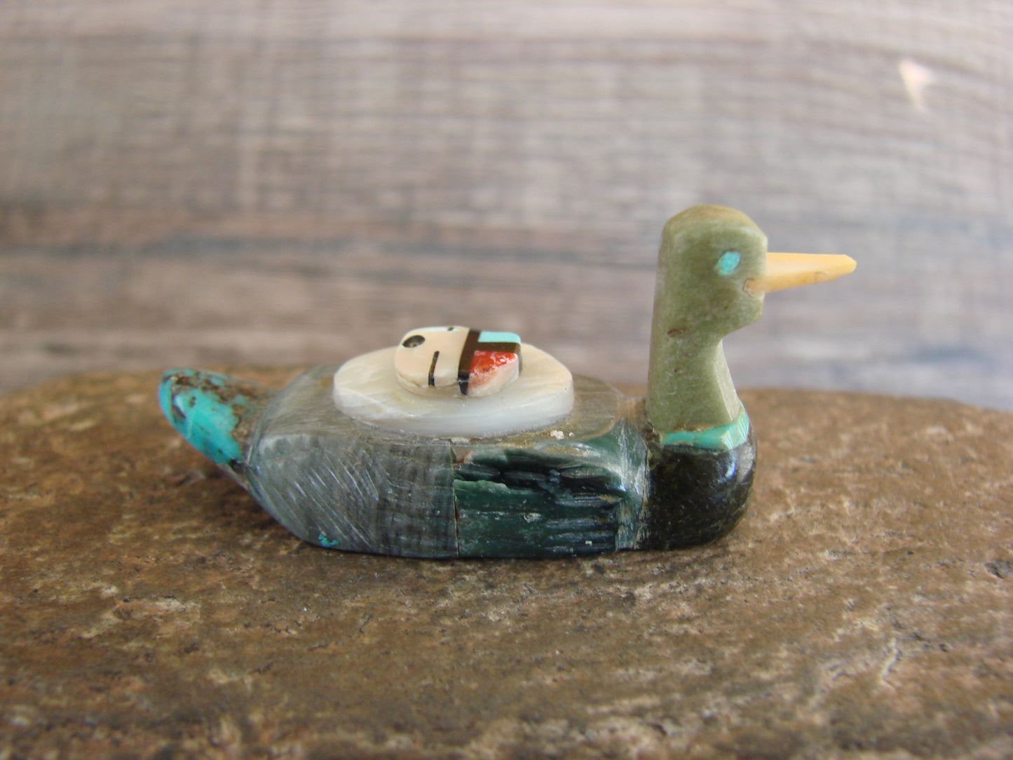 Native American Zuni Hand Carved Duck Fetish - Boone