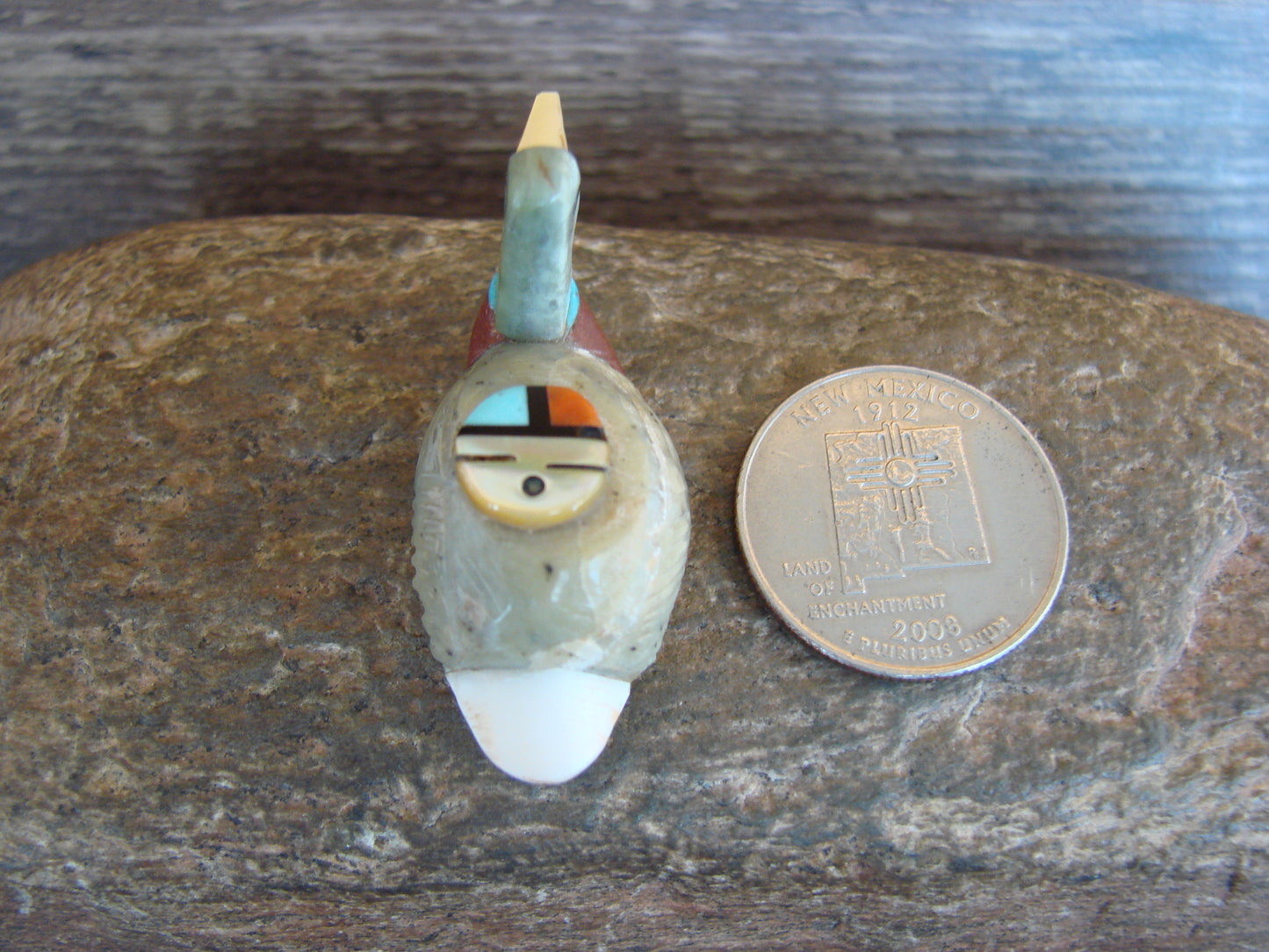 Native American Zuni Hand Carved Duck Fetish - Boone