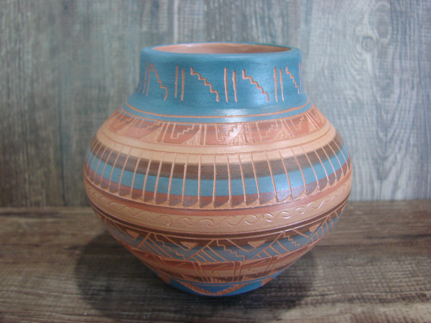 Native American Hand Etched & Hand Painted Pottery - Gilmore