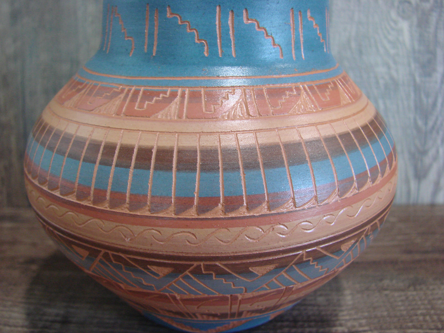 Native American Hand Etched & Hand Painted Pottery - Gilmore