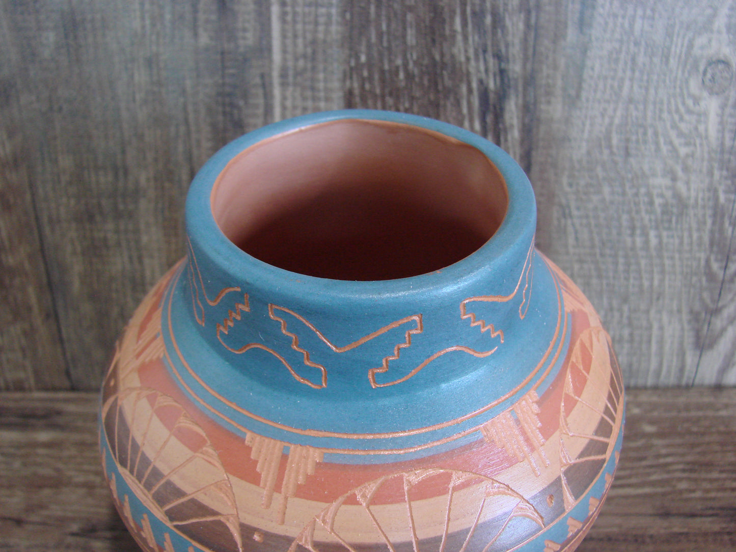 Native American Hand Etched & Hand Painted Pottery - Gilmore