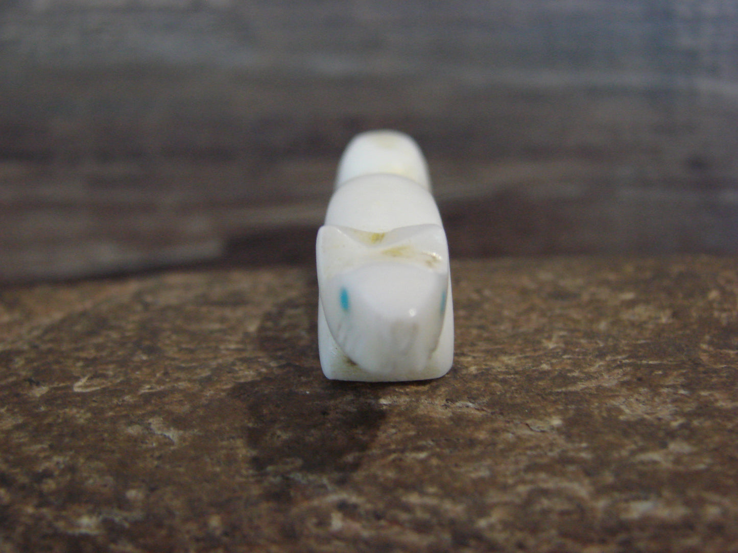 Native American Indian Hand Carved Alabaster Squirrel Fetish - B. Phillips