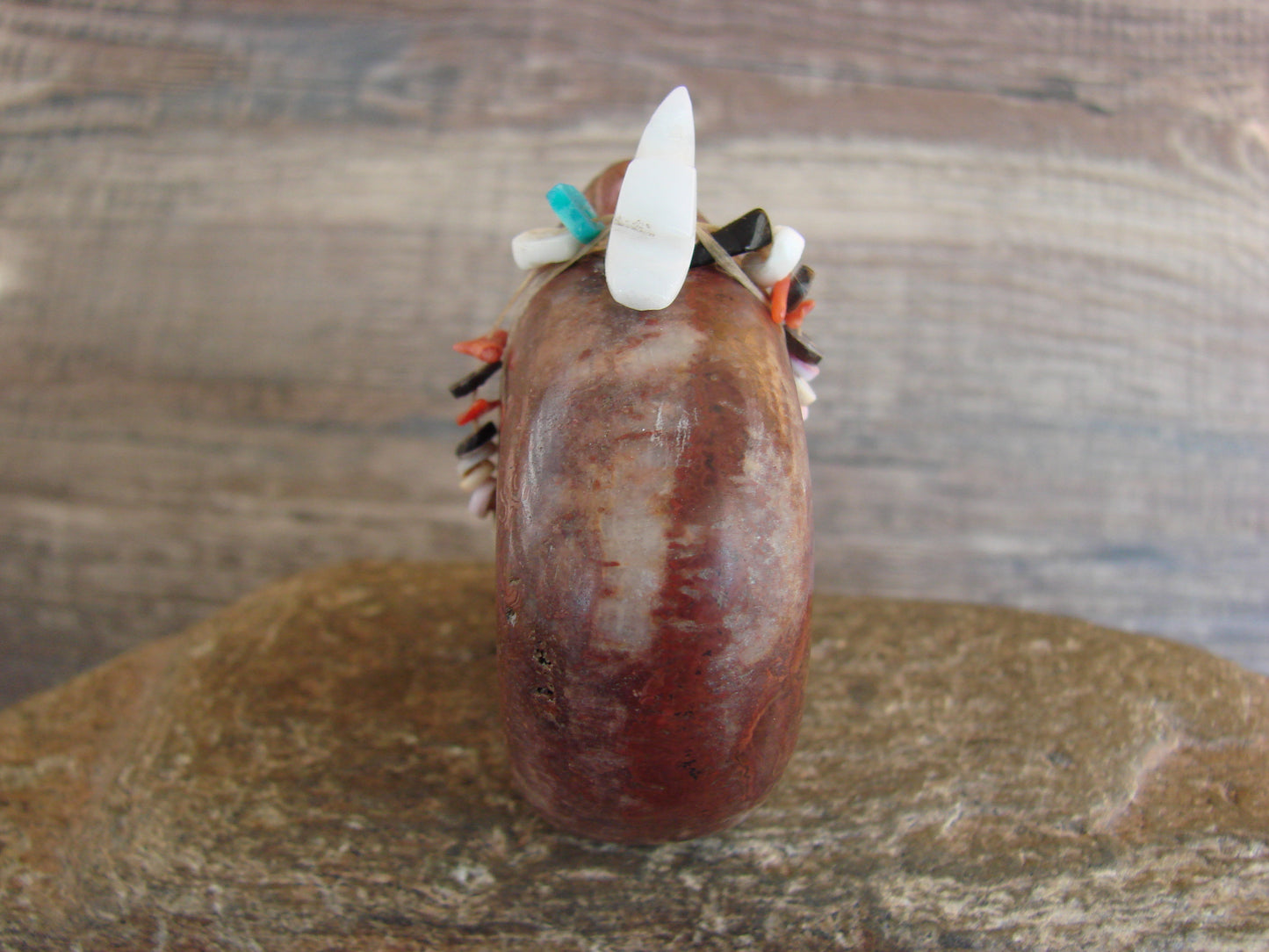 Native American Zuni Hand Carved Heart Line Bear Fetish- Laiwakete