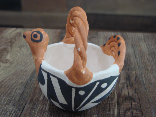 Small Native American Acoma Hand Made Clay Pottery by Leno