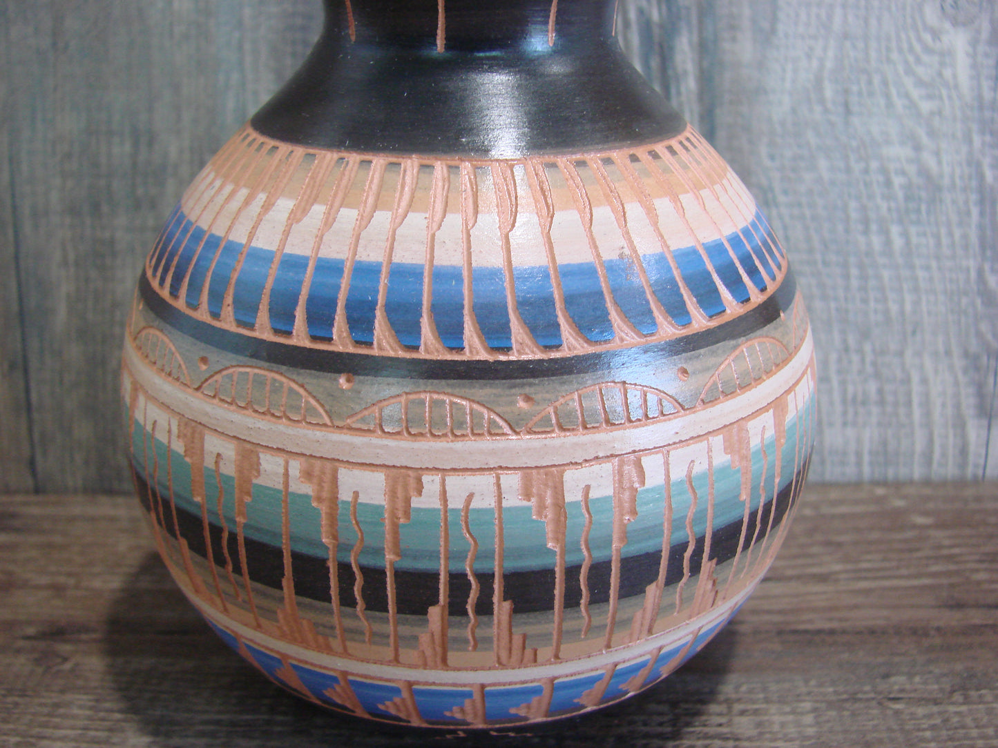 Native American Hand Etched & Hand Painted Pottery - Gilmore