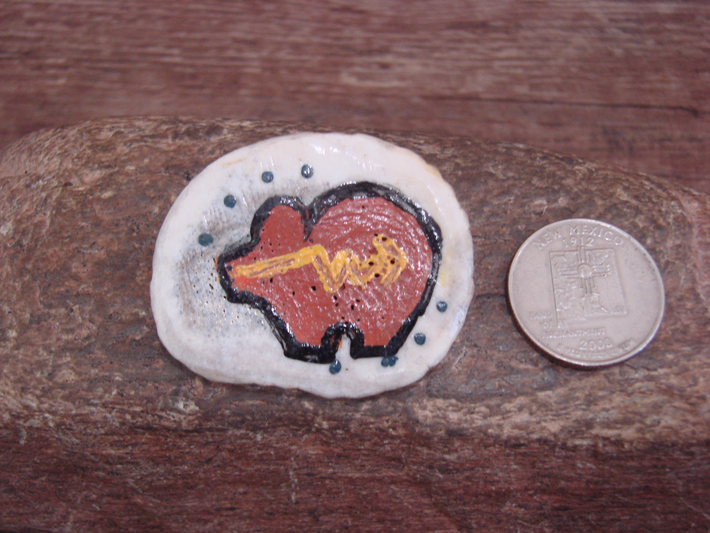 Native American Antler Bear Pin by Yazzie