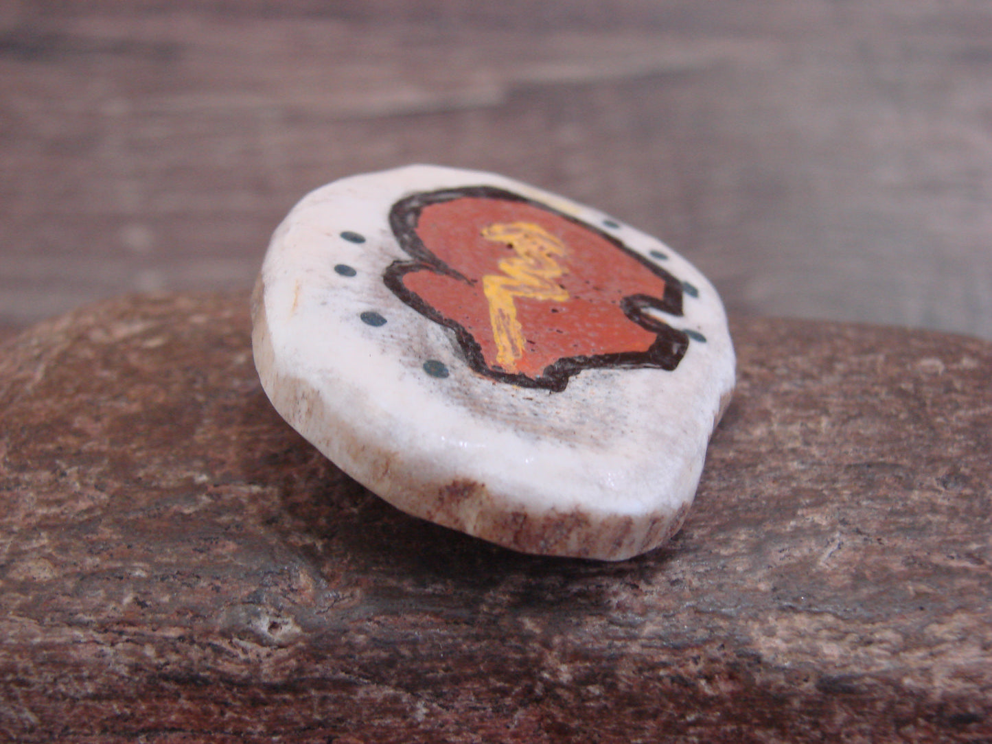 Native American Antler Bear Pin by Yazzie