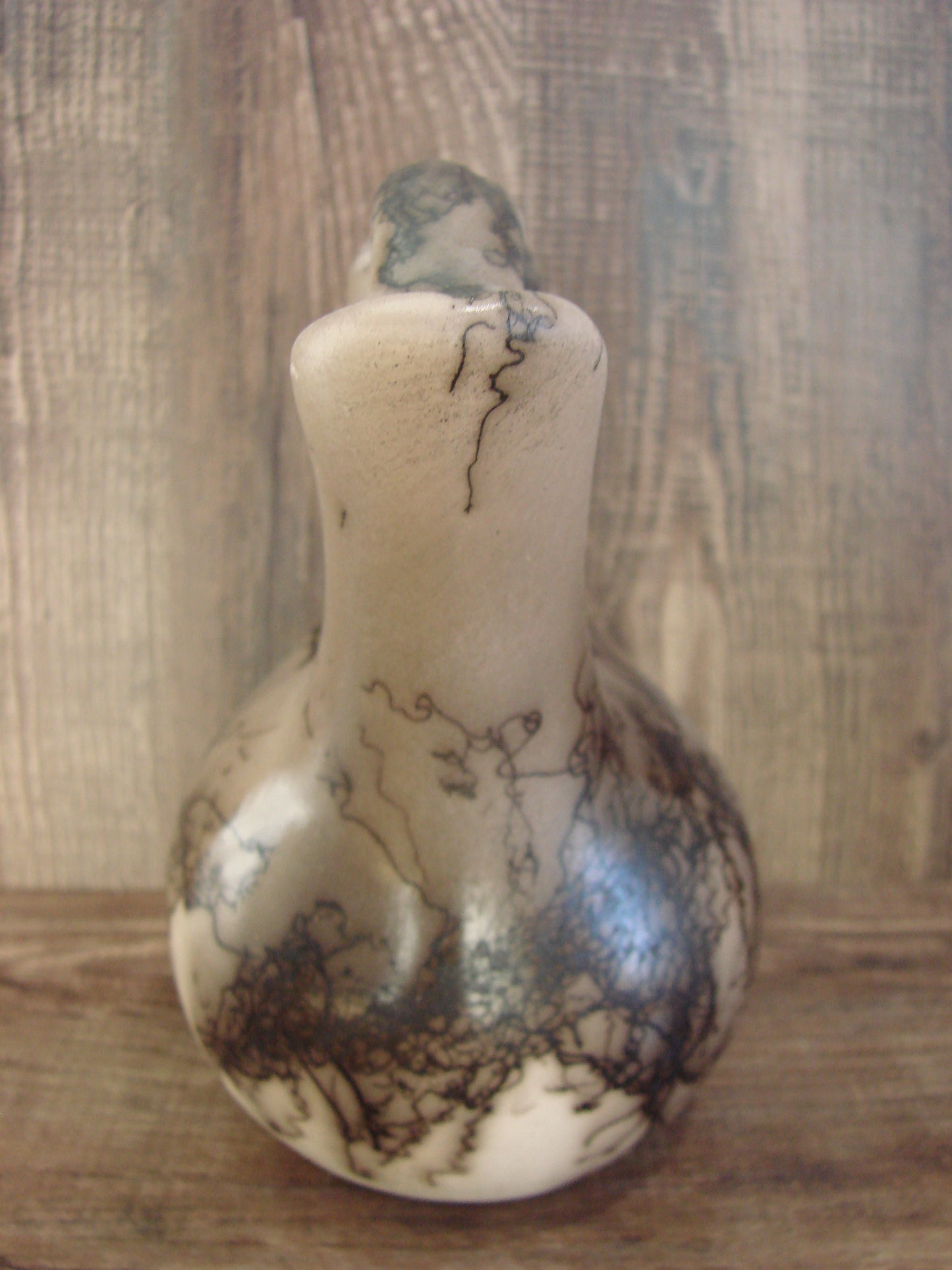 Small Native American Horse Hair Wedding Vase Pottery by Vail
