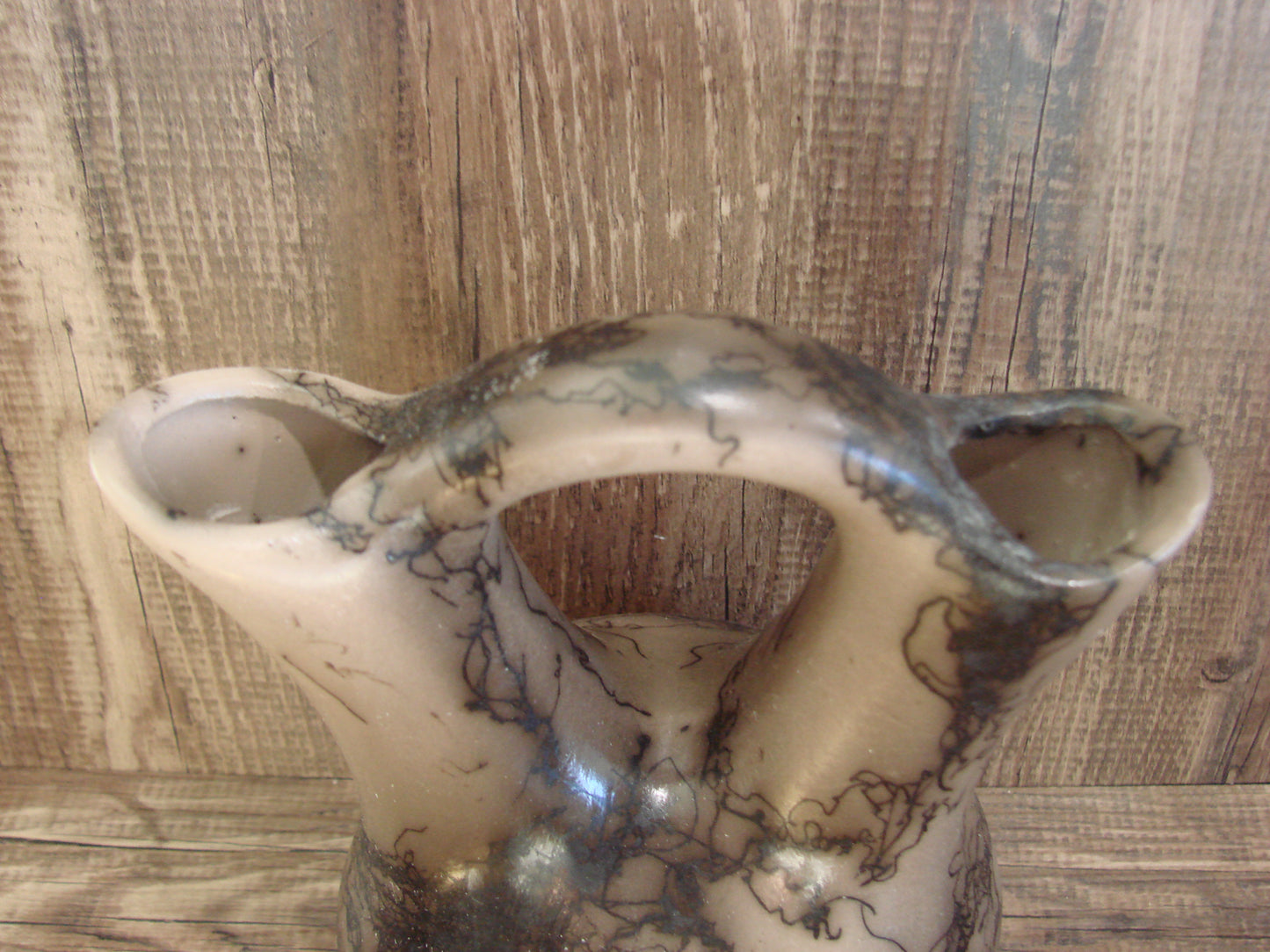 Small Native American Horse Hair Wedding Vase Pottery by Vail