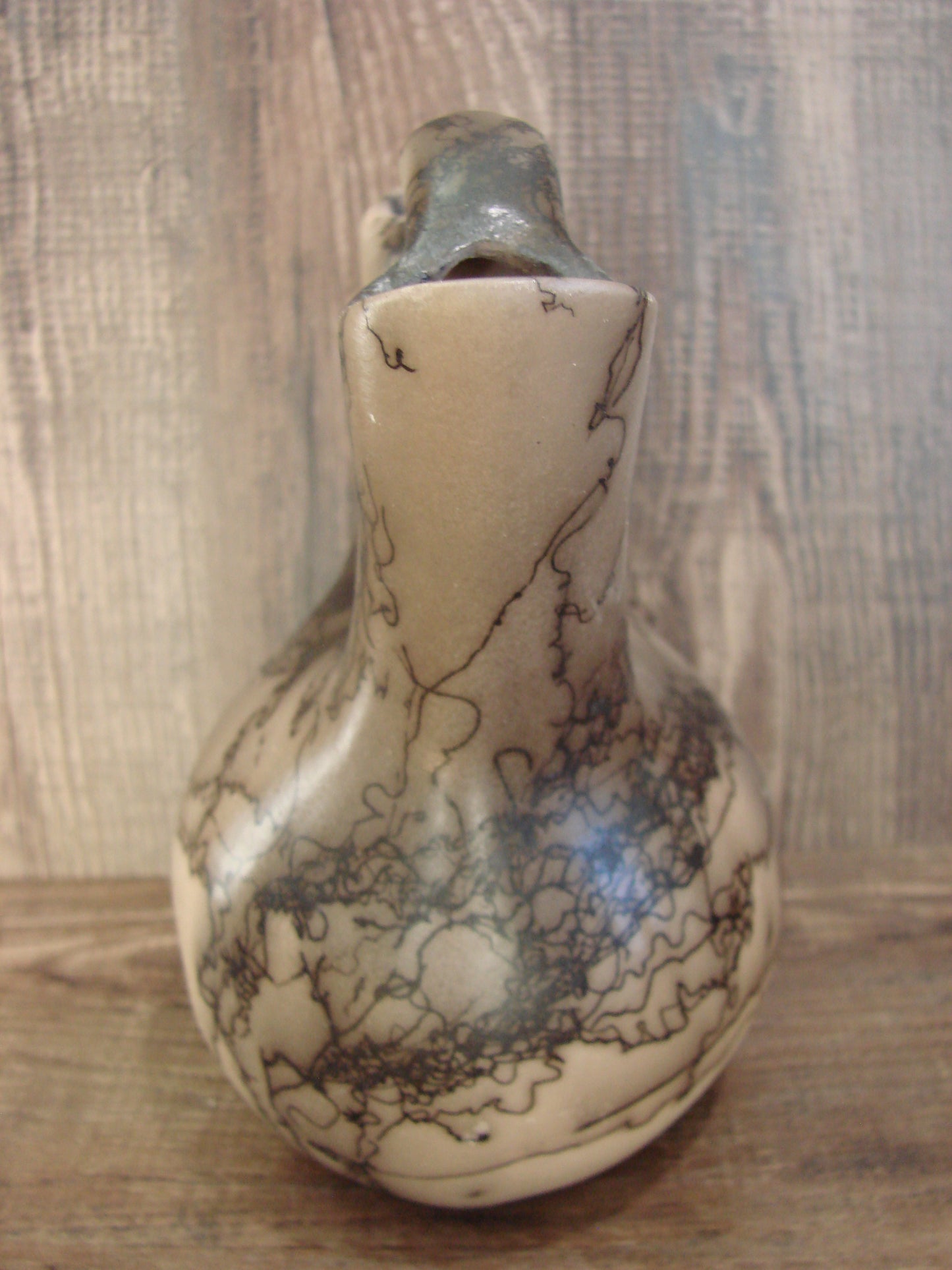 Small Native American Horse Hair Wedding Vase Pottery by Vail