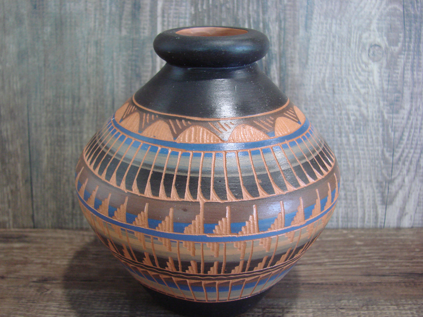 Native American Hand Etched & Hand Painted Pottery - Gilmore
