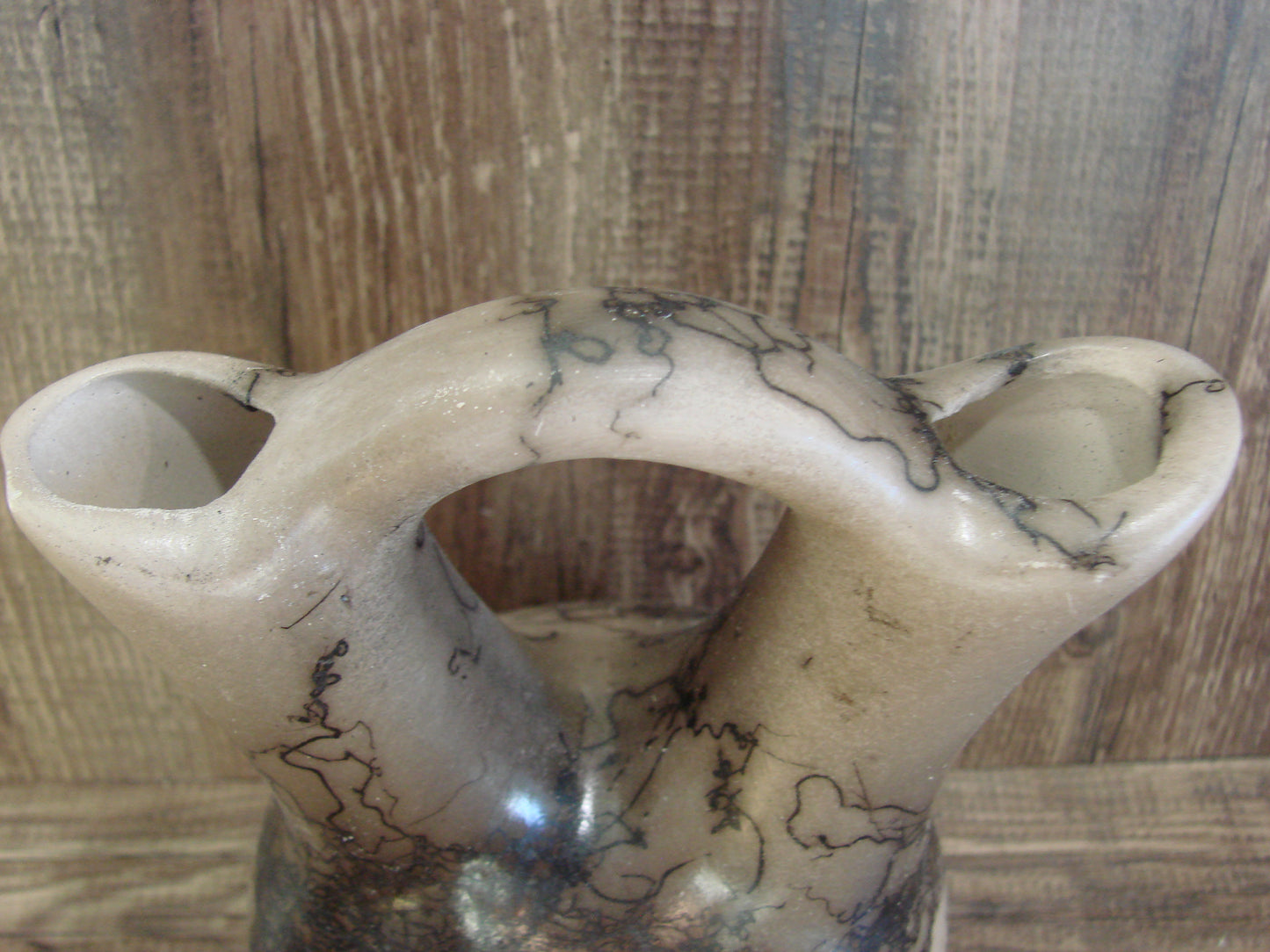 Small Native American Horse Hair Wedding Vase Pottery by Vail