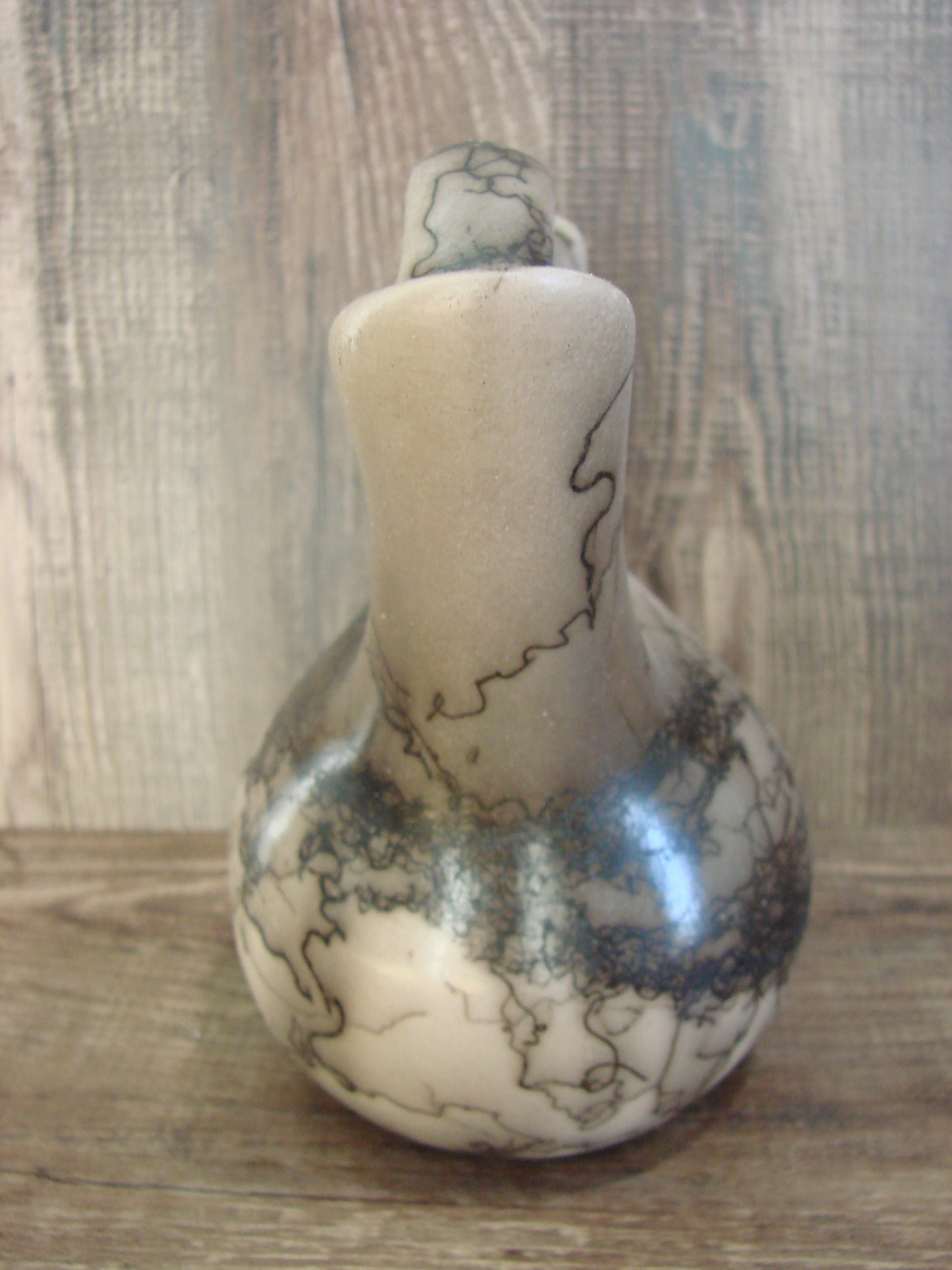 Small Native American Horse Hair Wedding Vase Pottery by Vail