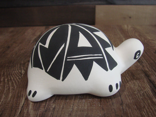 Native American Hand Painted Acoma Turtle Pottery by Concho