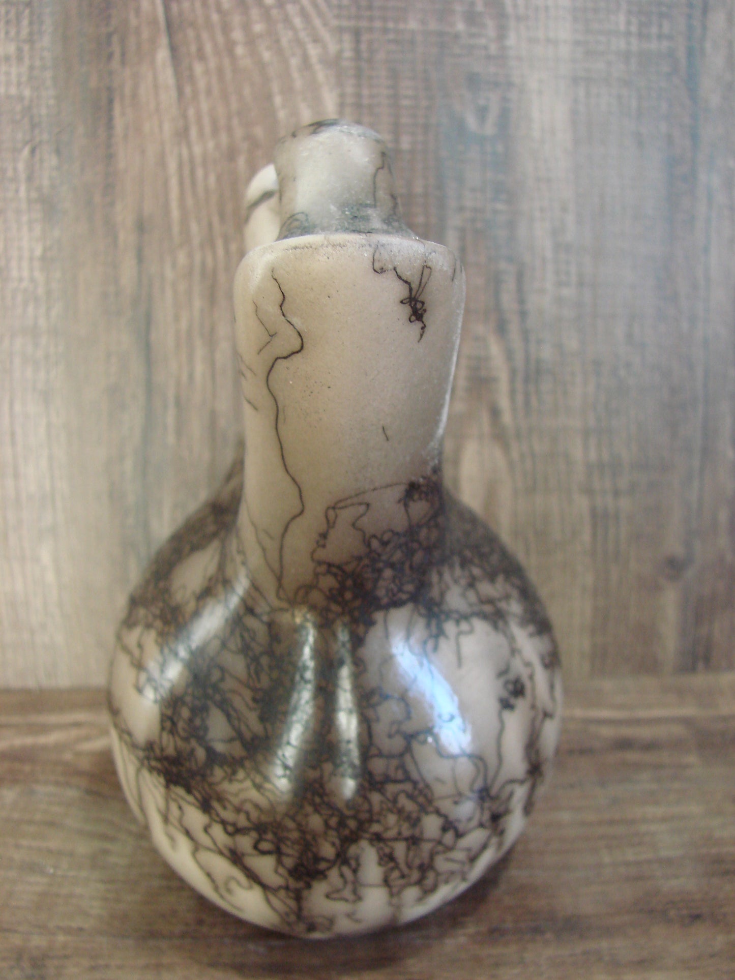 Small Native American Horse Hair Wedding Vase Pottery by Vail