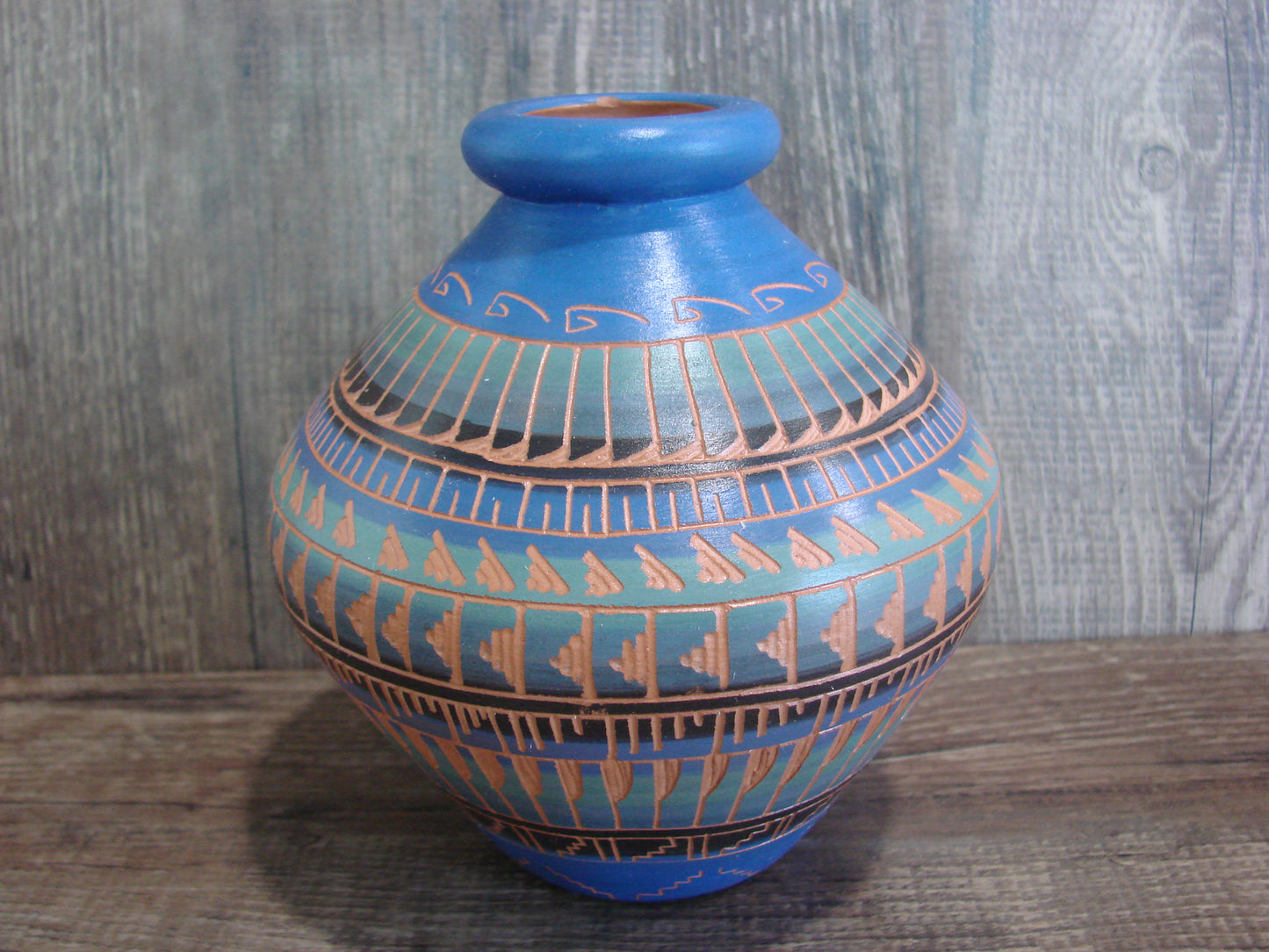 Native American Hand Etched & Hand Painted Pottery - Gilmore