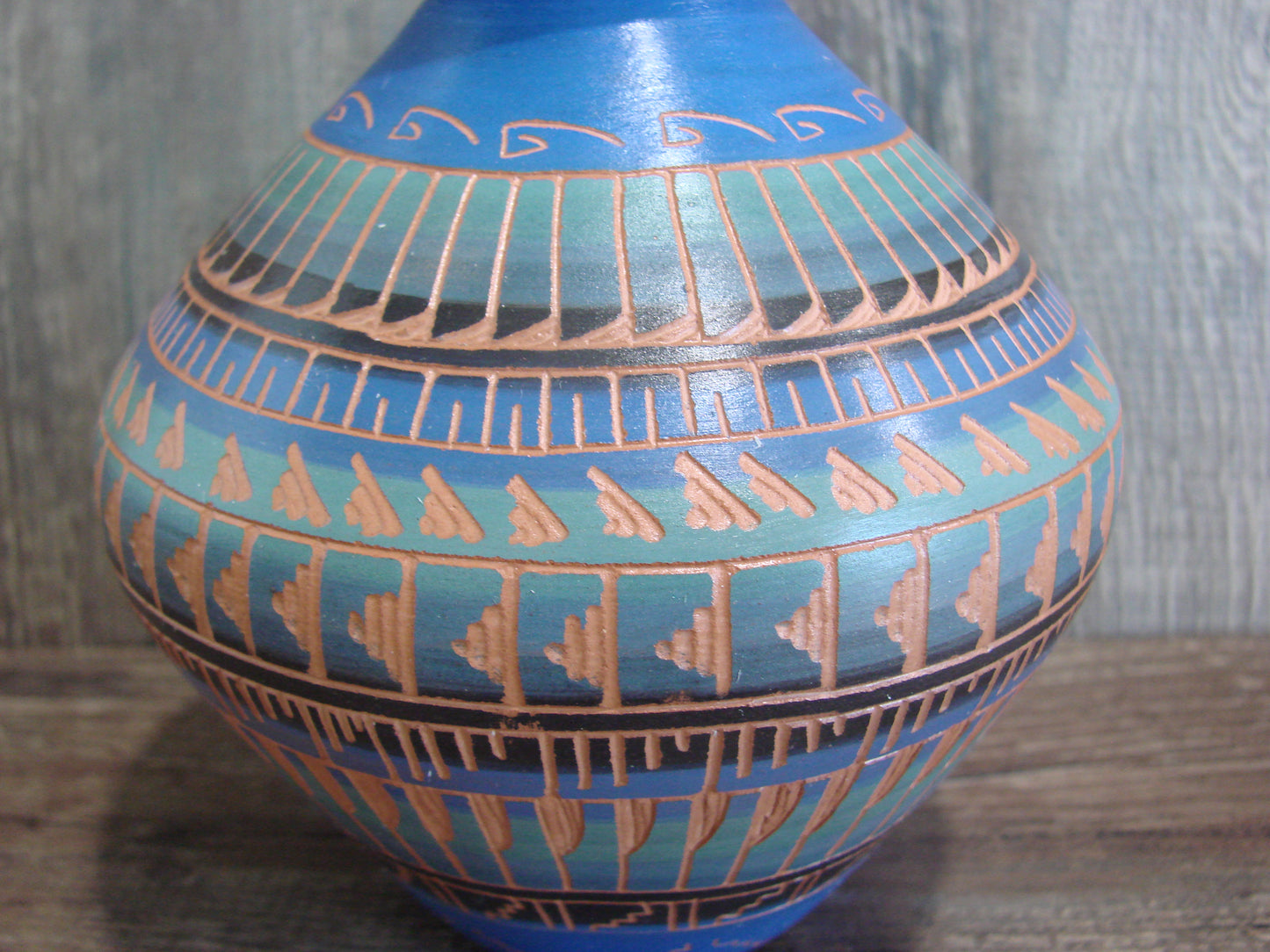 Native American Hand Etched & Hand Painted Pottery - Gilmore