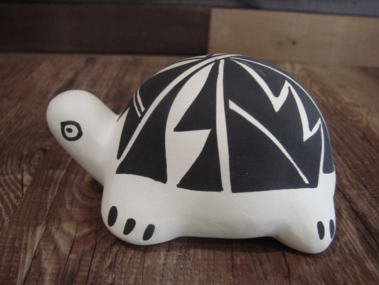 Native American Hand Painted Acoma Turtle Pottery by Concho
