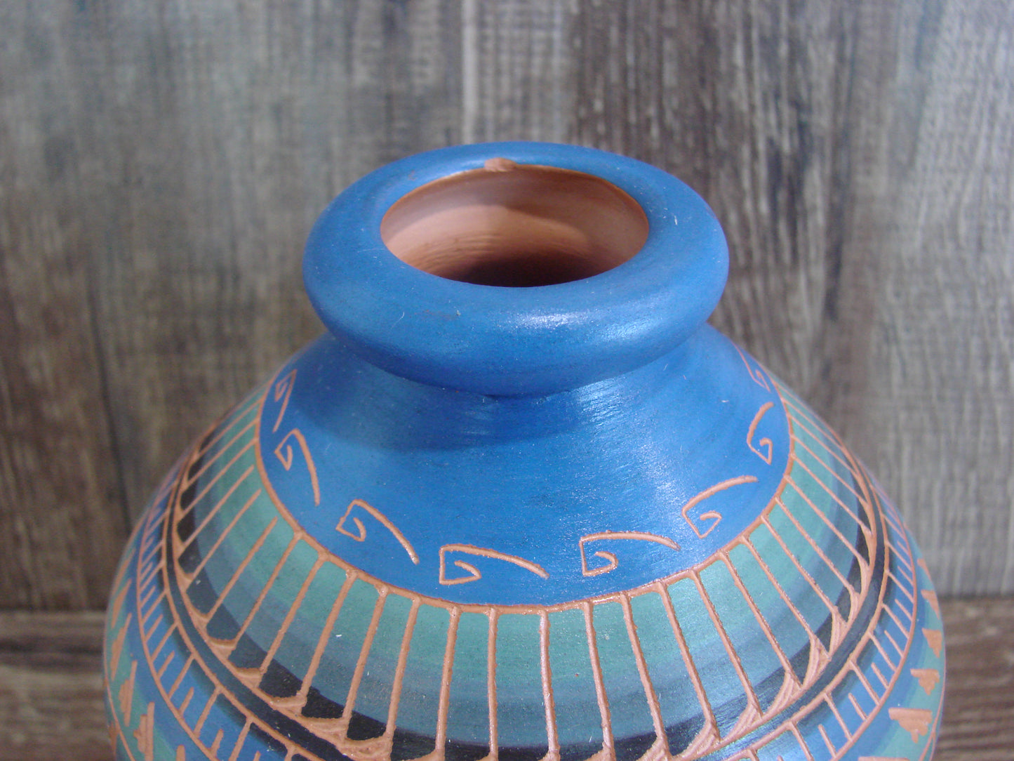 Native American Hand Etched & Hand Painted Pottery - Gilmore