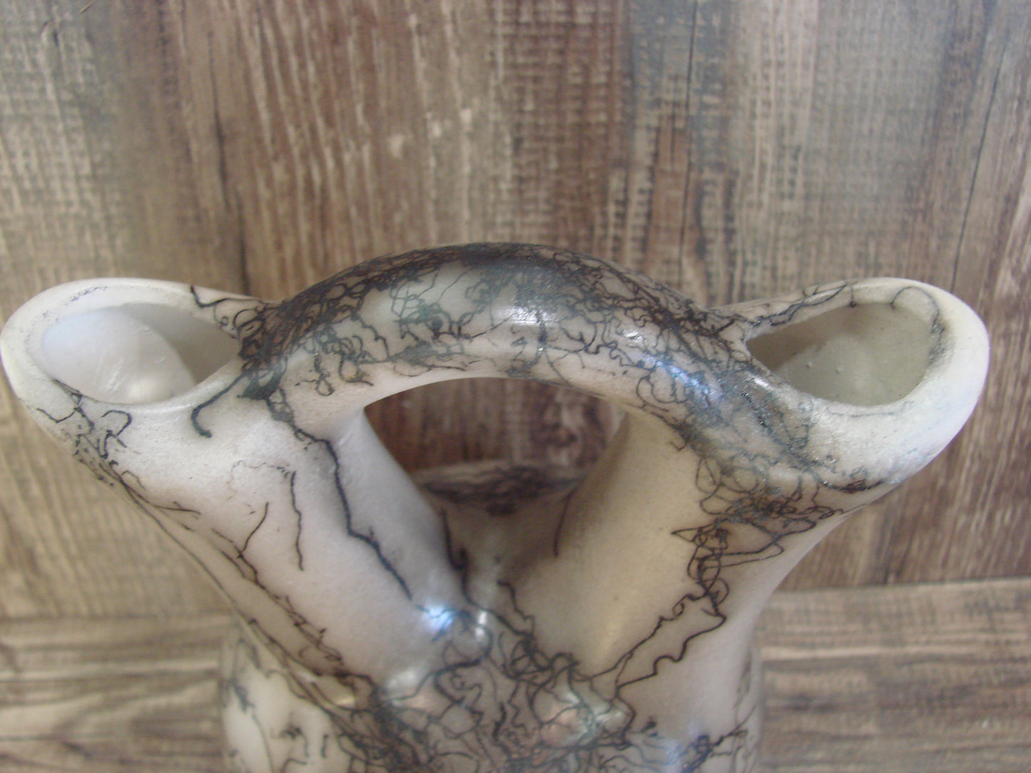 Small Native American Horse Hair Wedding Vase Pottery by Vail