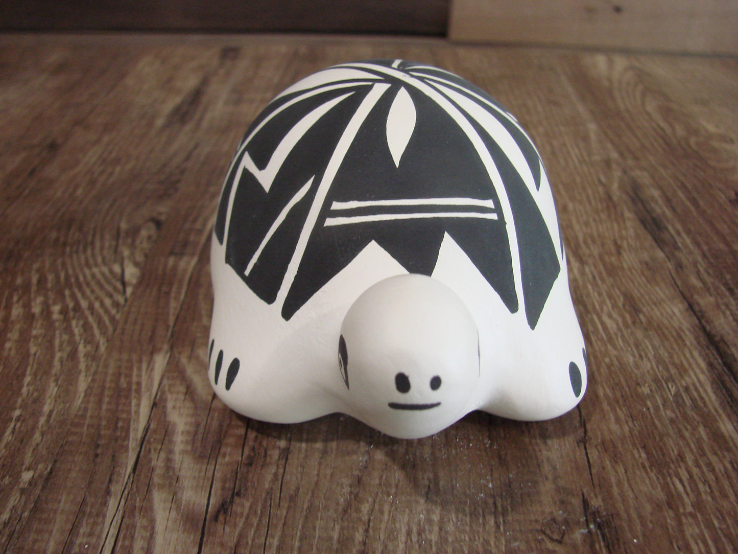 Native American Hand Painted Acoma Turtle Pottery by Concho