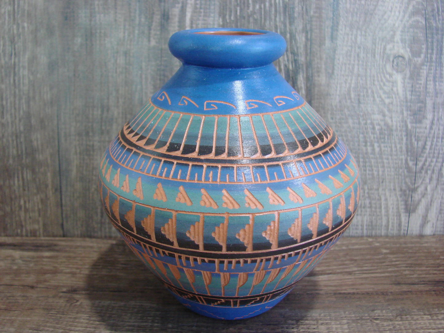 Native American Hand Etched & Hand Painted Pottery - Gilmore